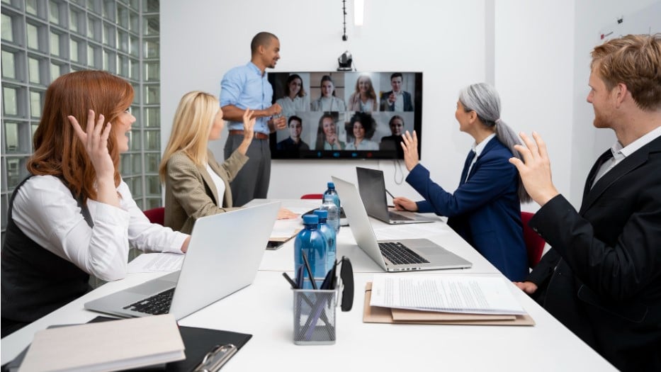 Figure 2 – A video call between team members can actually minimise the distance between them (Beninfotech.ae, n.d.)
